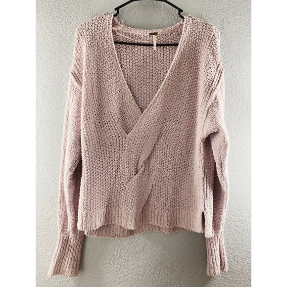 Free People Purple Coco V Neck Knit Sweater - Picture 8 of 16